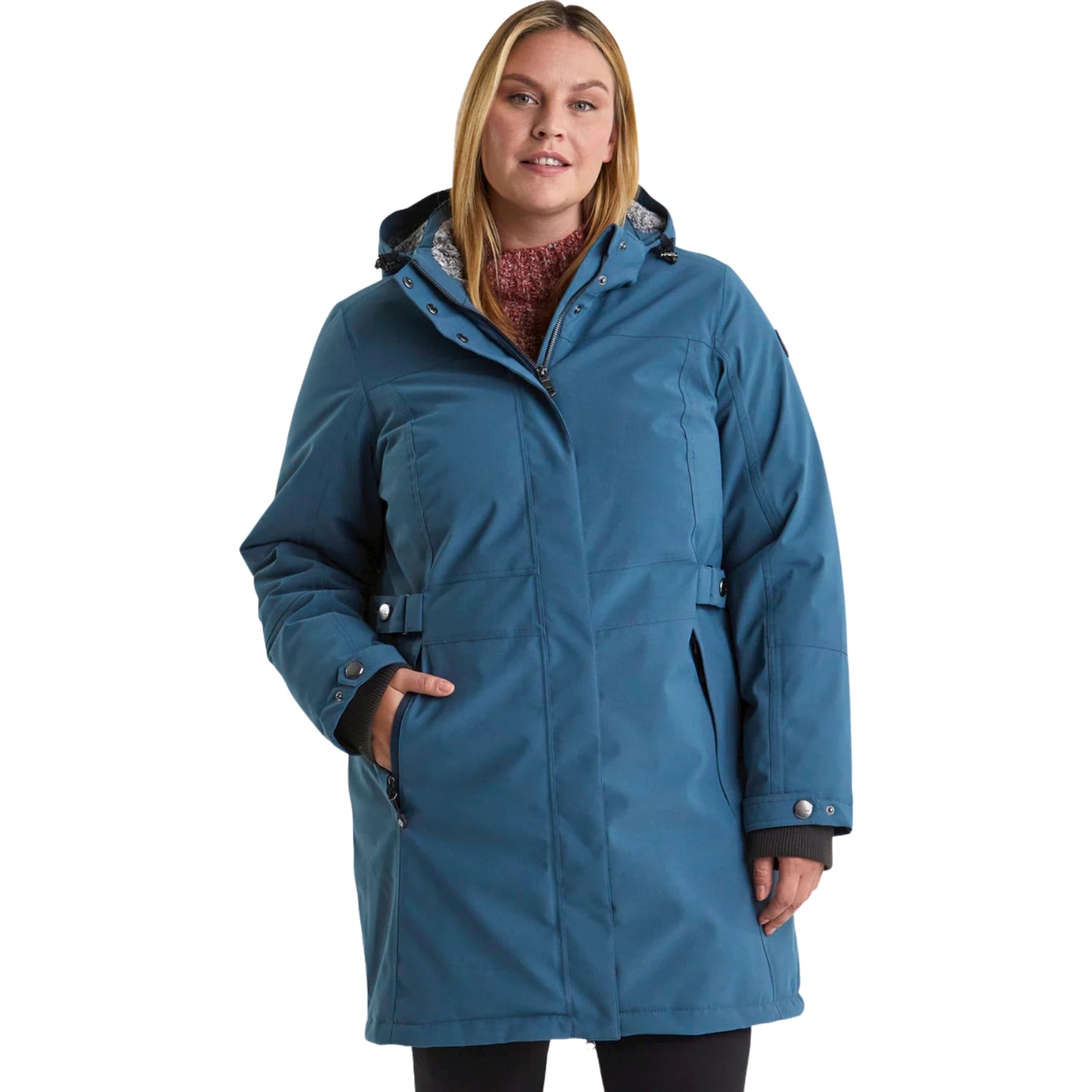 Pre-order: Stoy Alma Womens Plus Size Snow Jacket Storm Blue Sizes 22 - 26