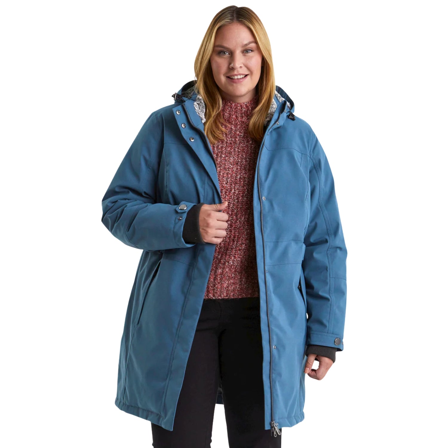 Pre-order: Stoy Alma Womens Plus Size Snow Jacket Storm Blue Sizes 22 - 26