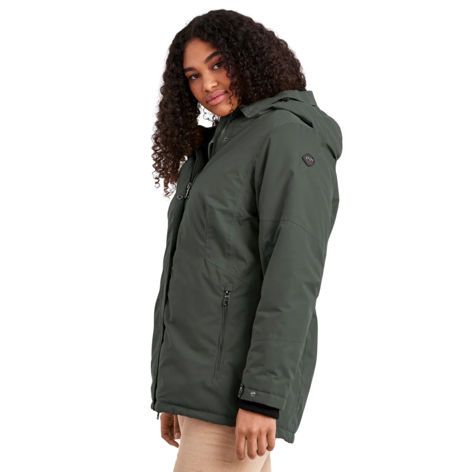 Pre-Order: Stoy Ava Womens Plus Size Waterproof Jacket Dark Mint Sizes 22 - 28