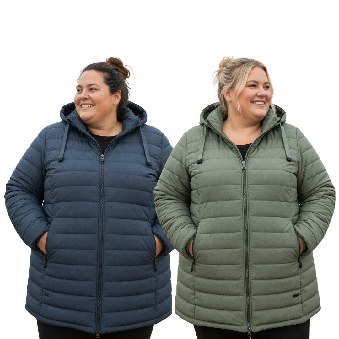 Stoy Astrid Women's Long Puffer Coat Plus Size 20-24