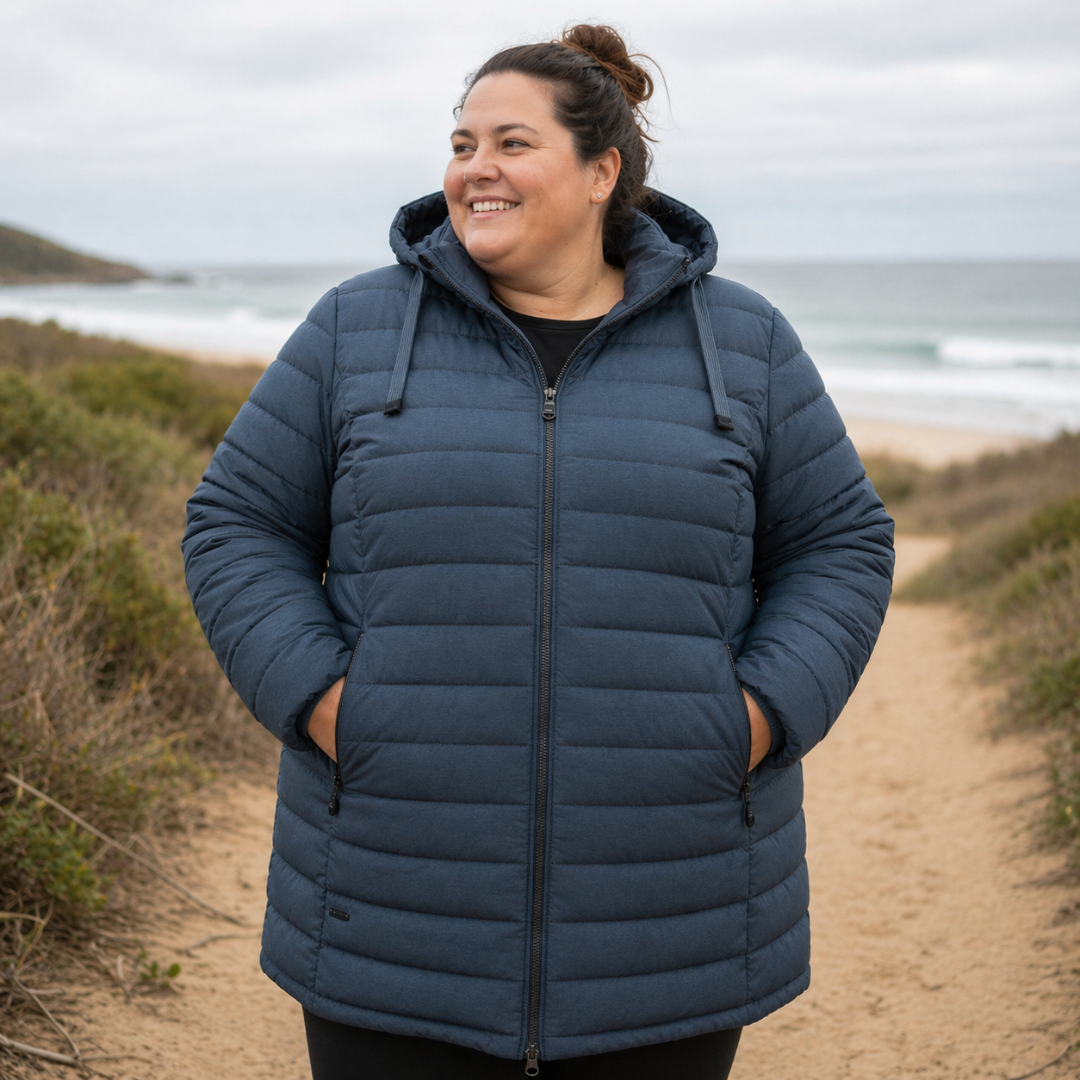 Stoy Astrid Women's Long Puffer Coat Plus Size 20-24