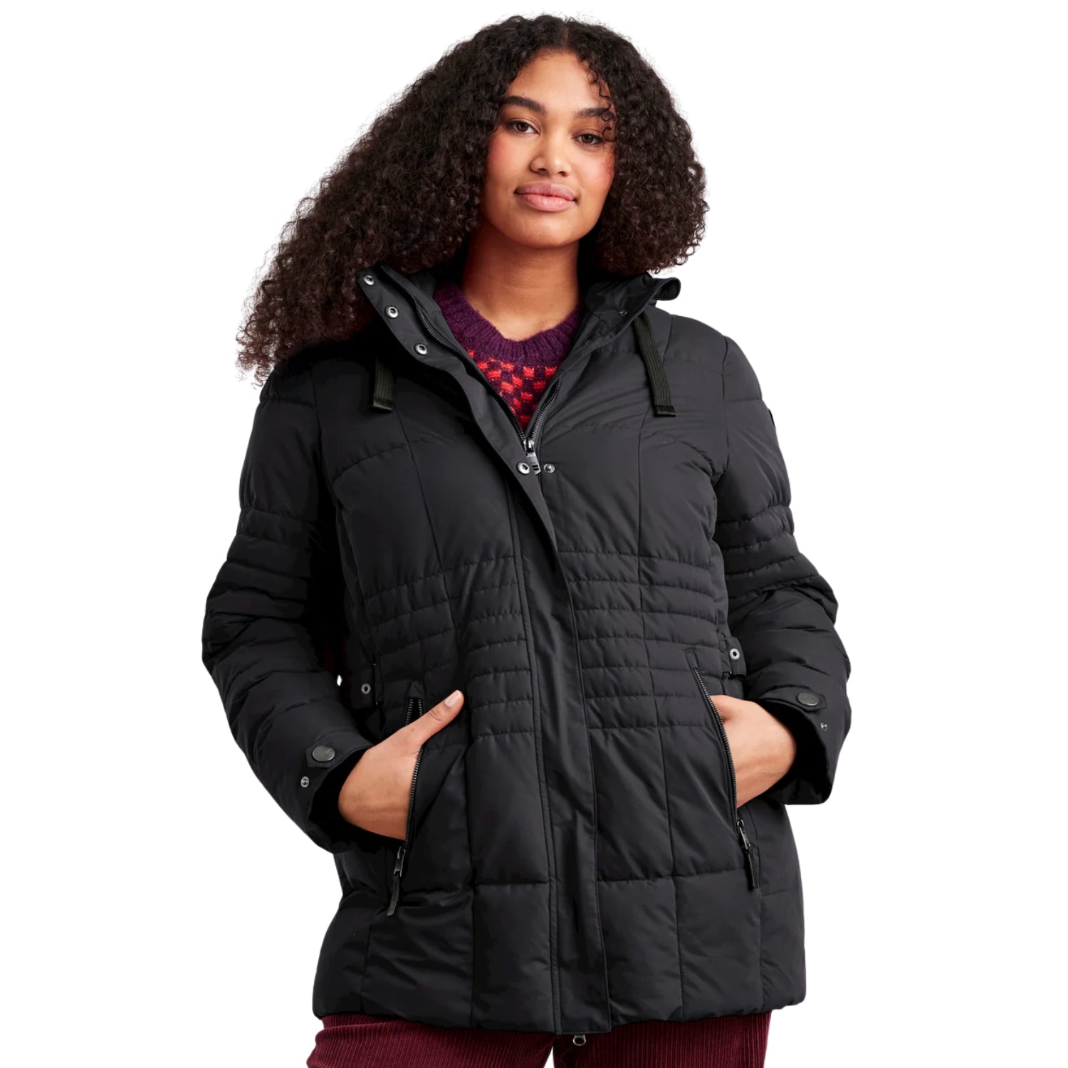 Pre-Order: Stoy Lucy Womens Plus Size Puffer Coat Black Sizes 20 - 28