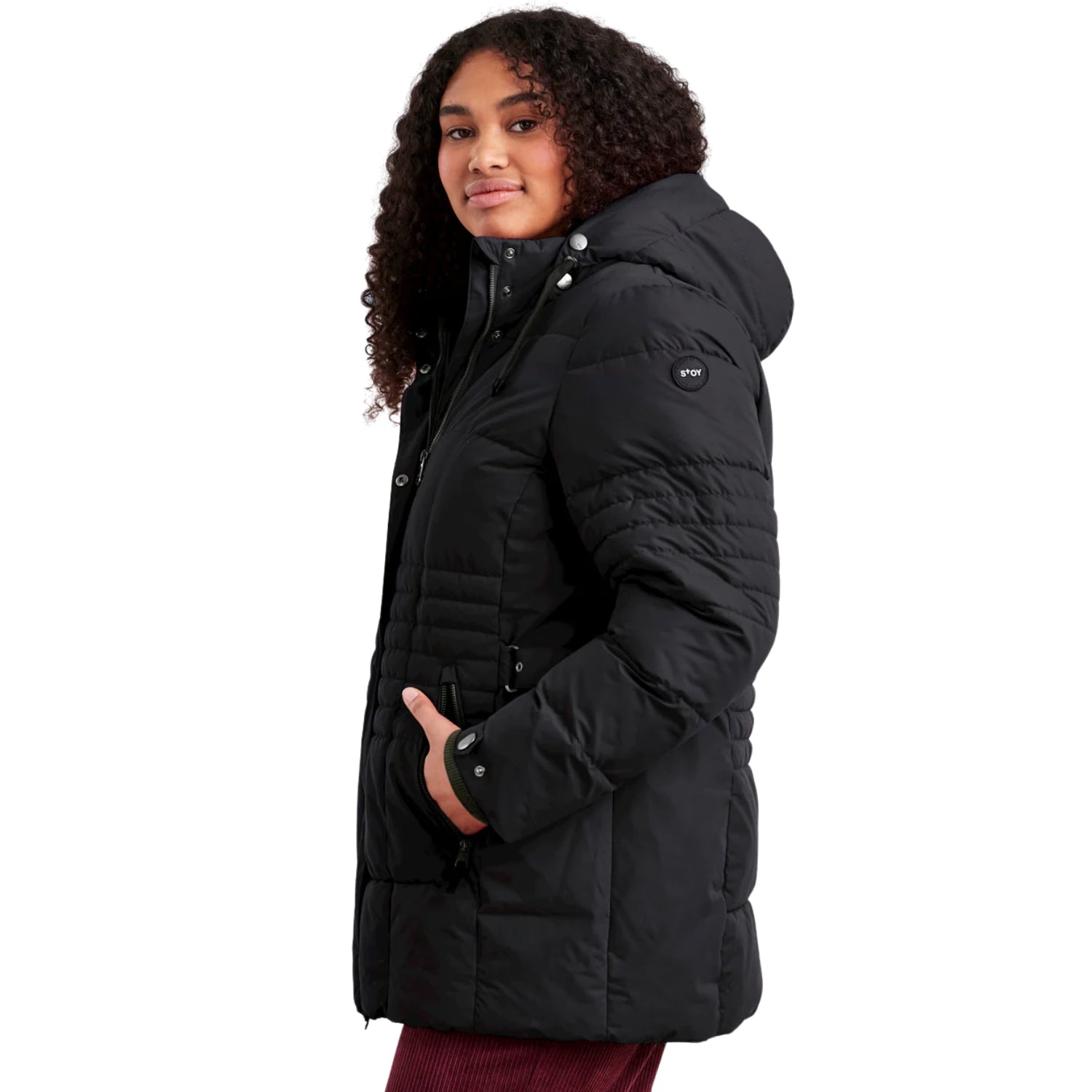 Pre-Order: Stoy Lucy Womens Plus Size Puffer Coat Black Sizes 20 - 28