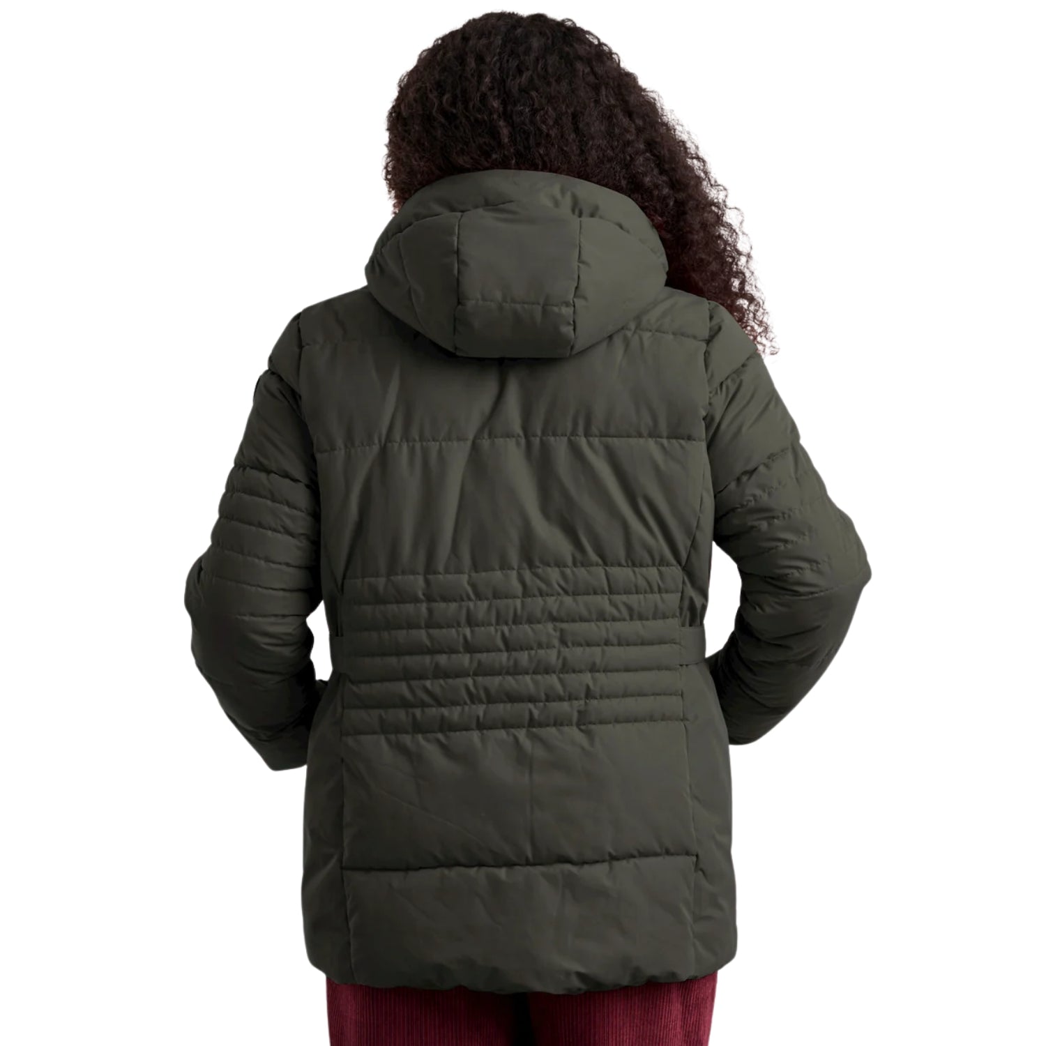 Pre-Order: Stoy Lucy Womens Plus Size Puffer Coat Dark Olive Sizes 22 - 30