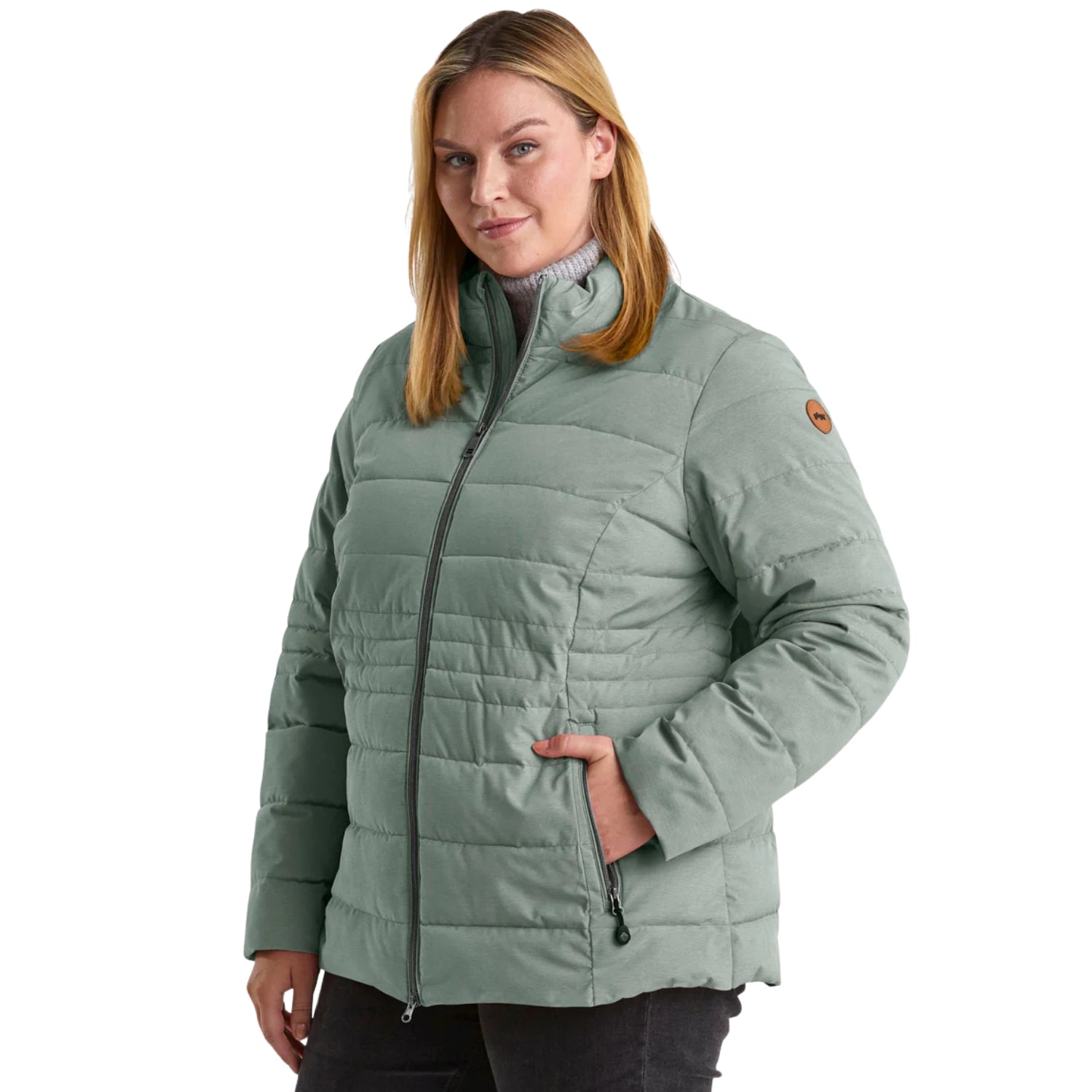 Pre-order: Stoy Mia Women’s Plus Size Puffer Jacket Pistachio Sizes 22 - 30