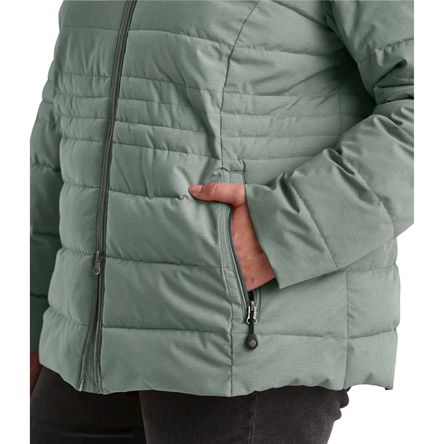 Pre-order: Stoy Mia Women’s Plus Size Puffer Jacket Pistachio Sizes 22 - 30