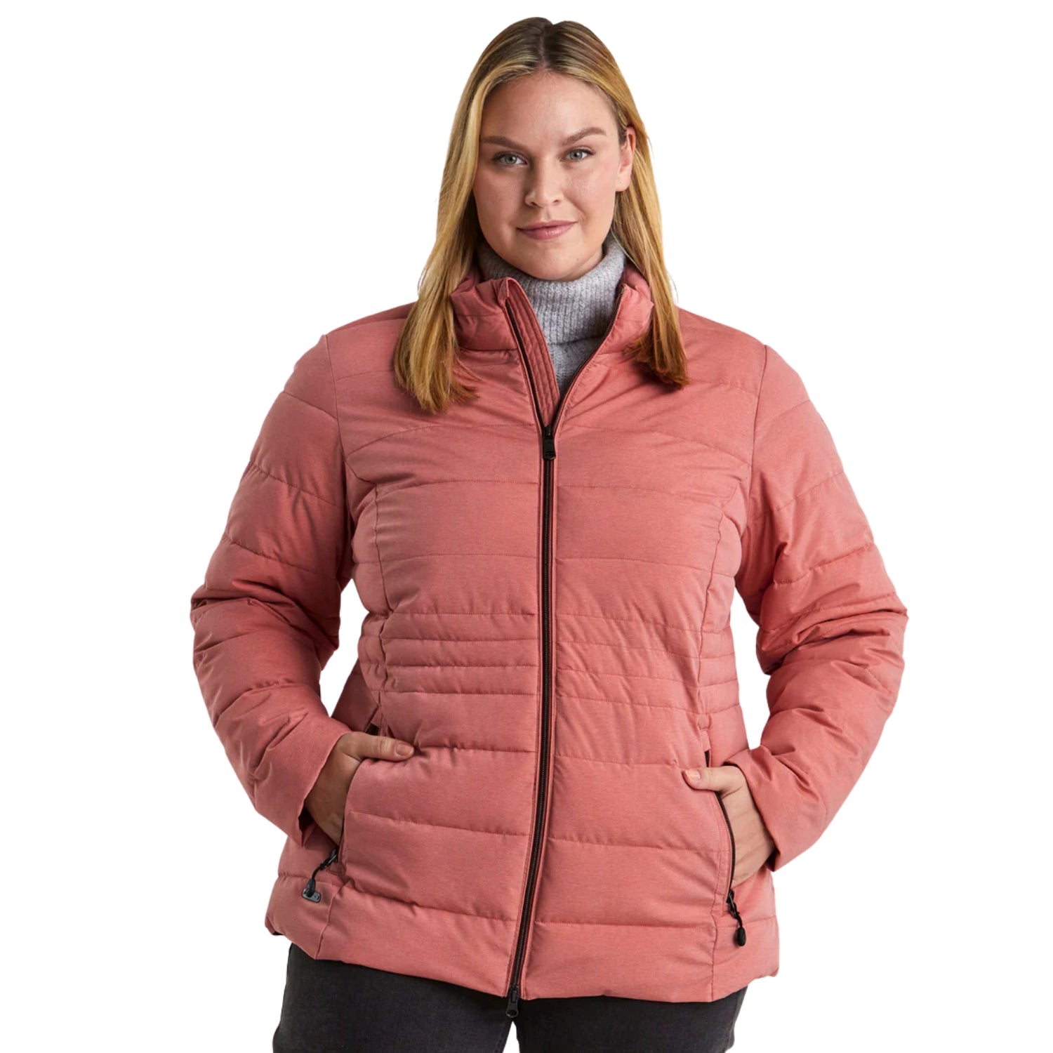 Pre-order: Stoy Mia Women’s Plus Size Puffer Jacket Rose Sizes 22 - 26