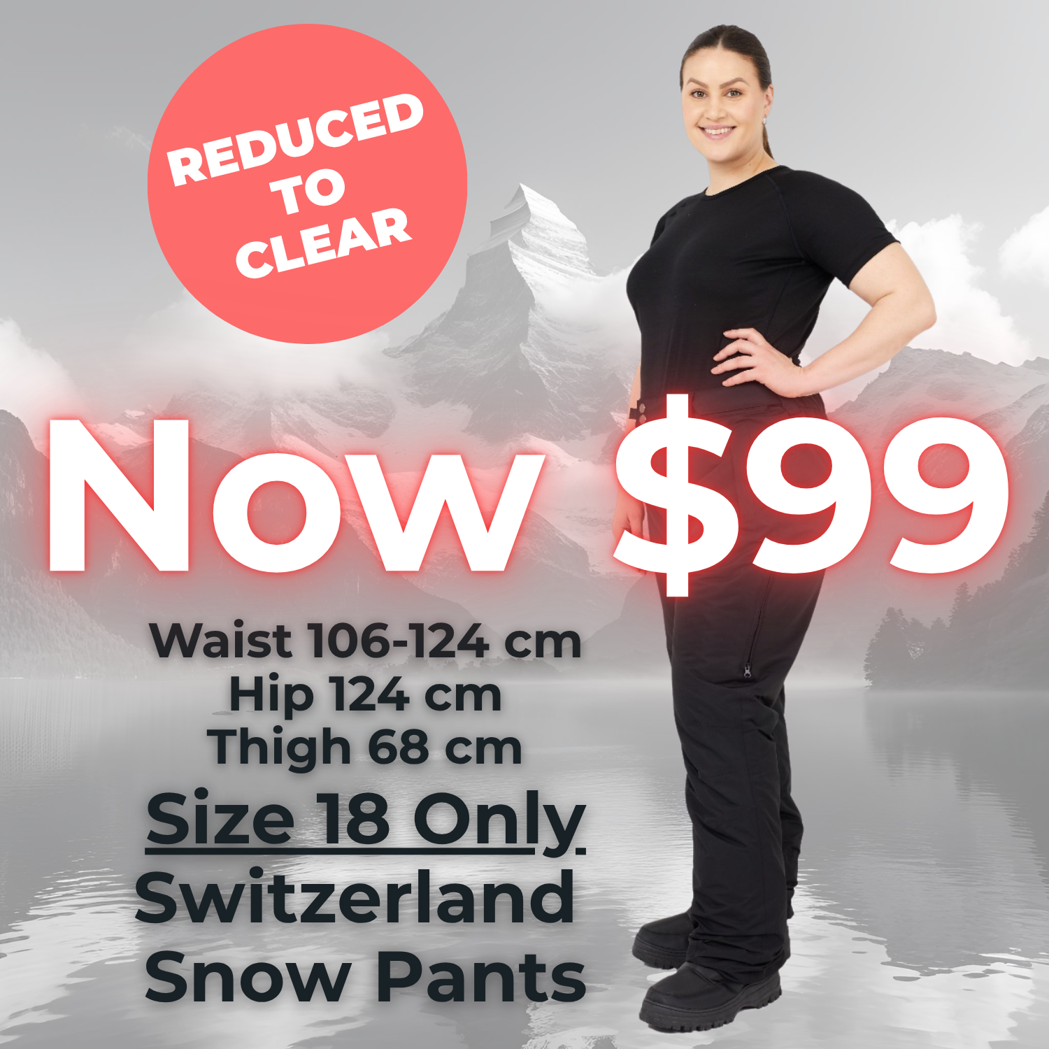 CLEARANCE - XTM Switzerland Womens Plus Size Snow Pants Size 18
