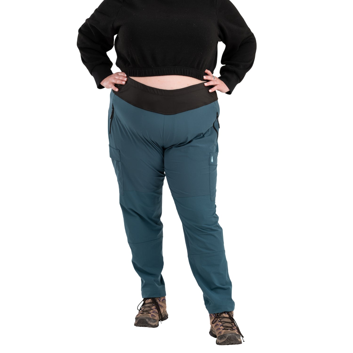 Thicket Adventure Brecken Hiking Pants BOOTY FIT Blue Plus Sizes 18-28