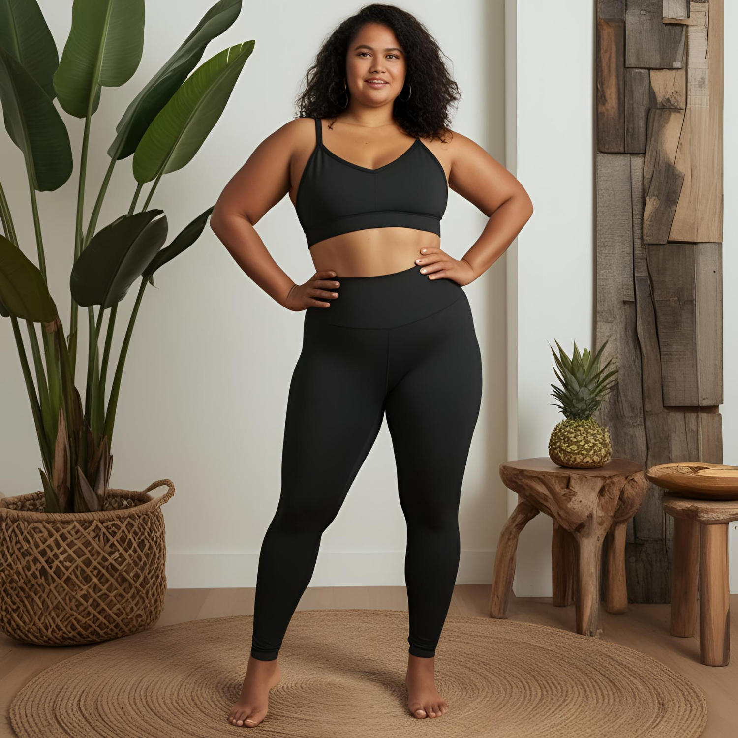 Veronica Fleece Lined Women's Plus-Size Leggings Black Sizes 8 - 30+
