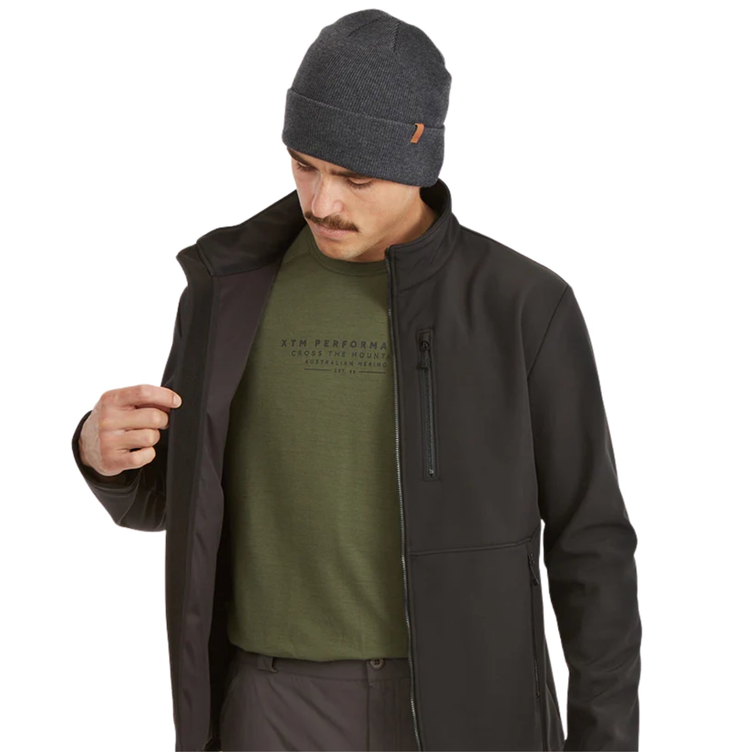 XTM Howl Unisex Softshell Jacket Black Plus Size 2XL - 3XL