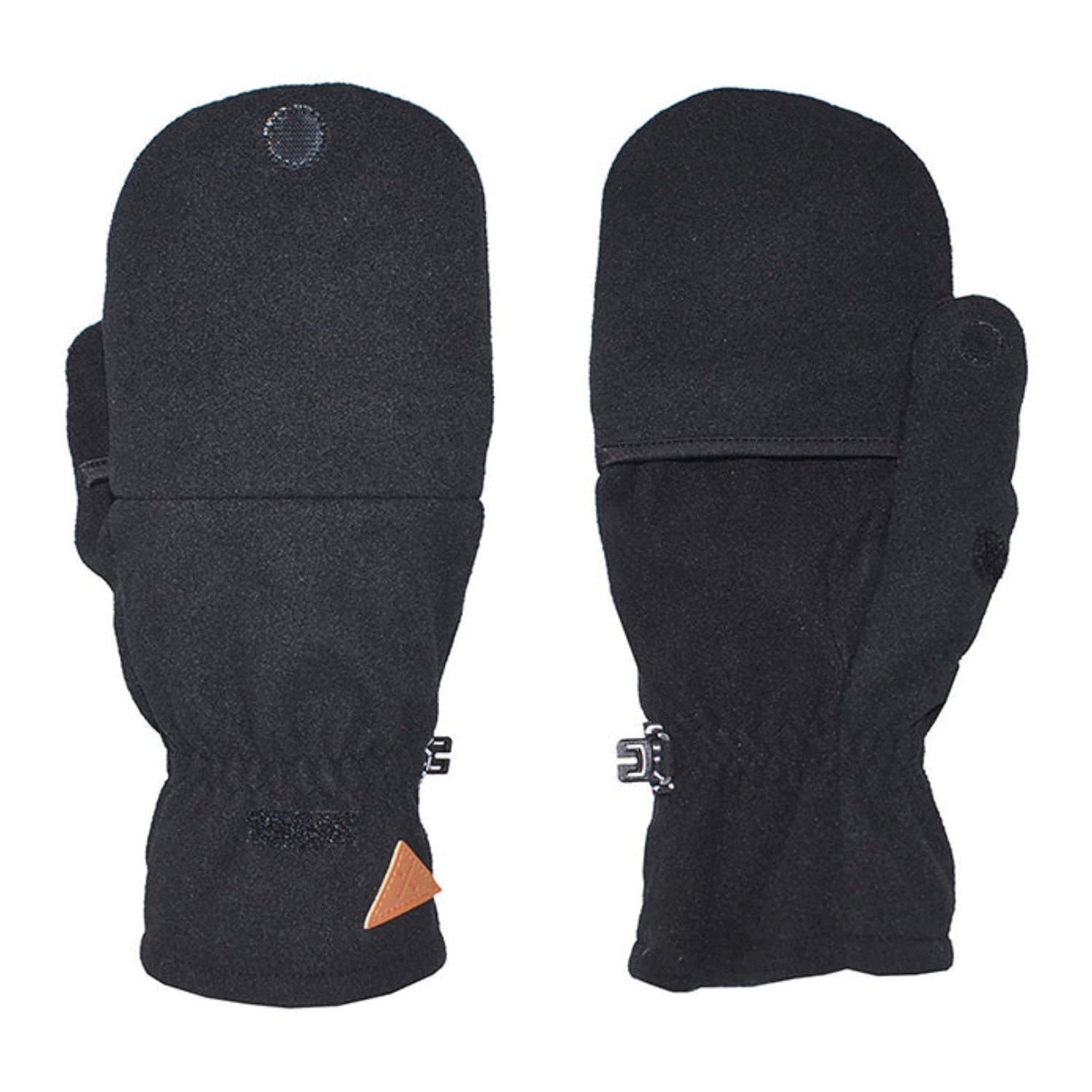 XTM Scope Hooded Fingerless Microfleece Black Gloves