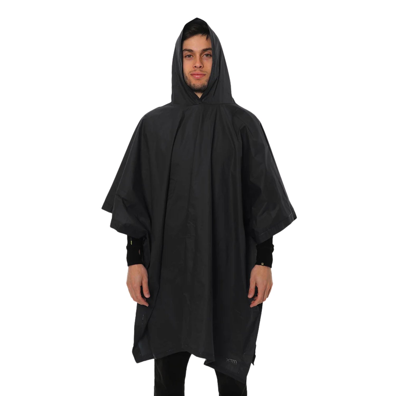 XTM Stash Unisex Packable Rain Poncho Black