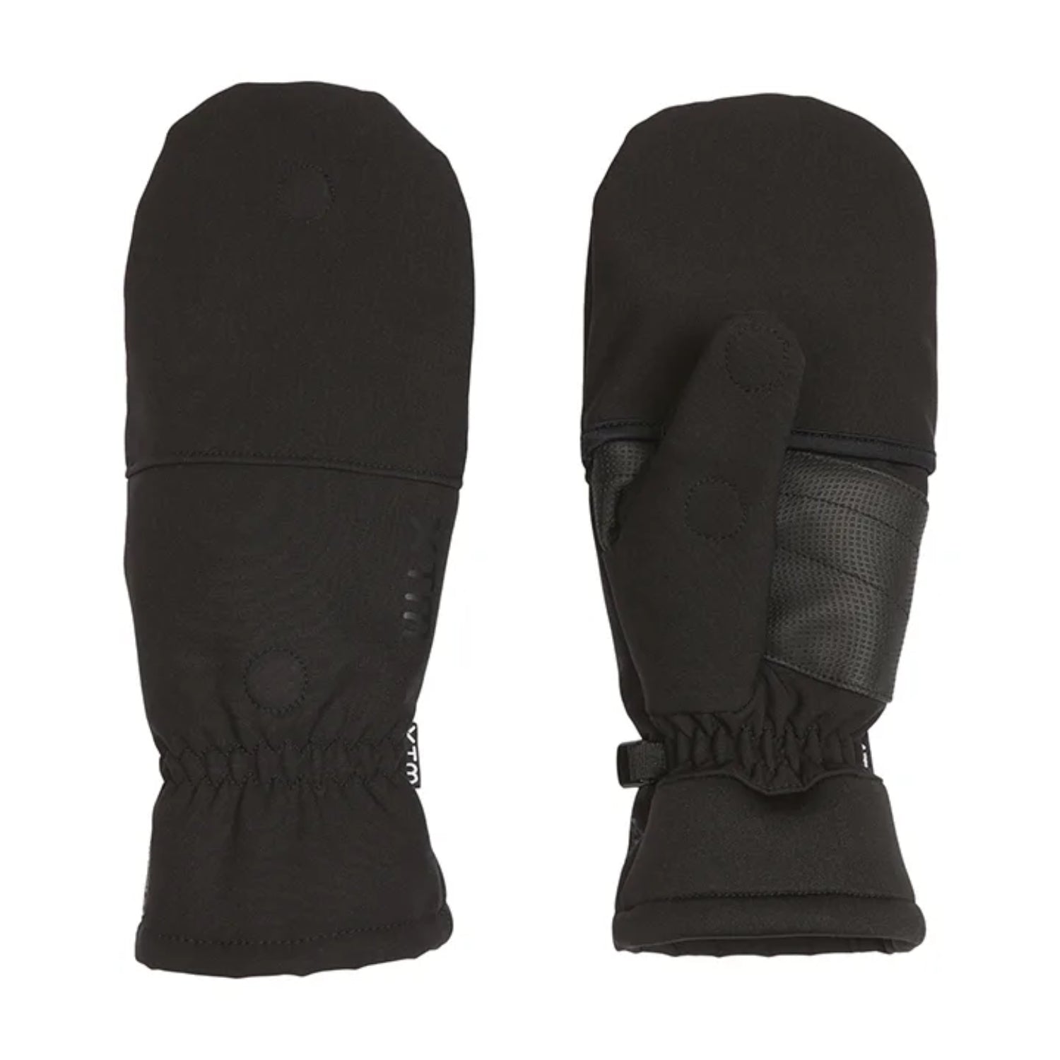 XTM Tease Hooded Fingerless Black Gloves