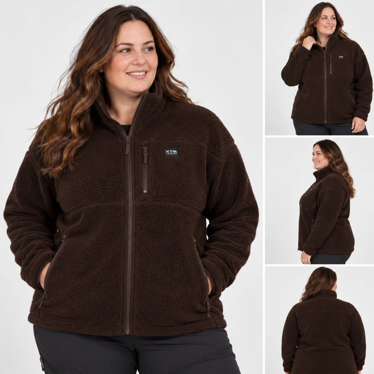 XTM Banksia Womens Plus Size Full Zip Fleece Jacket Size 18-22