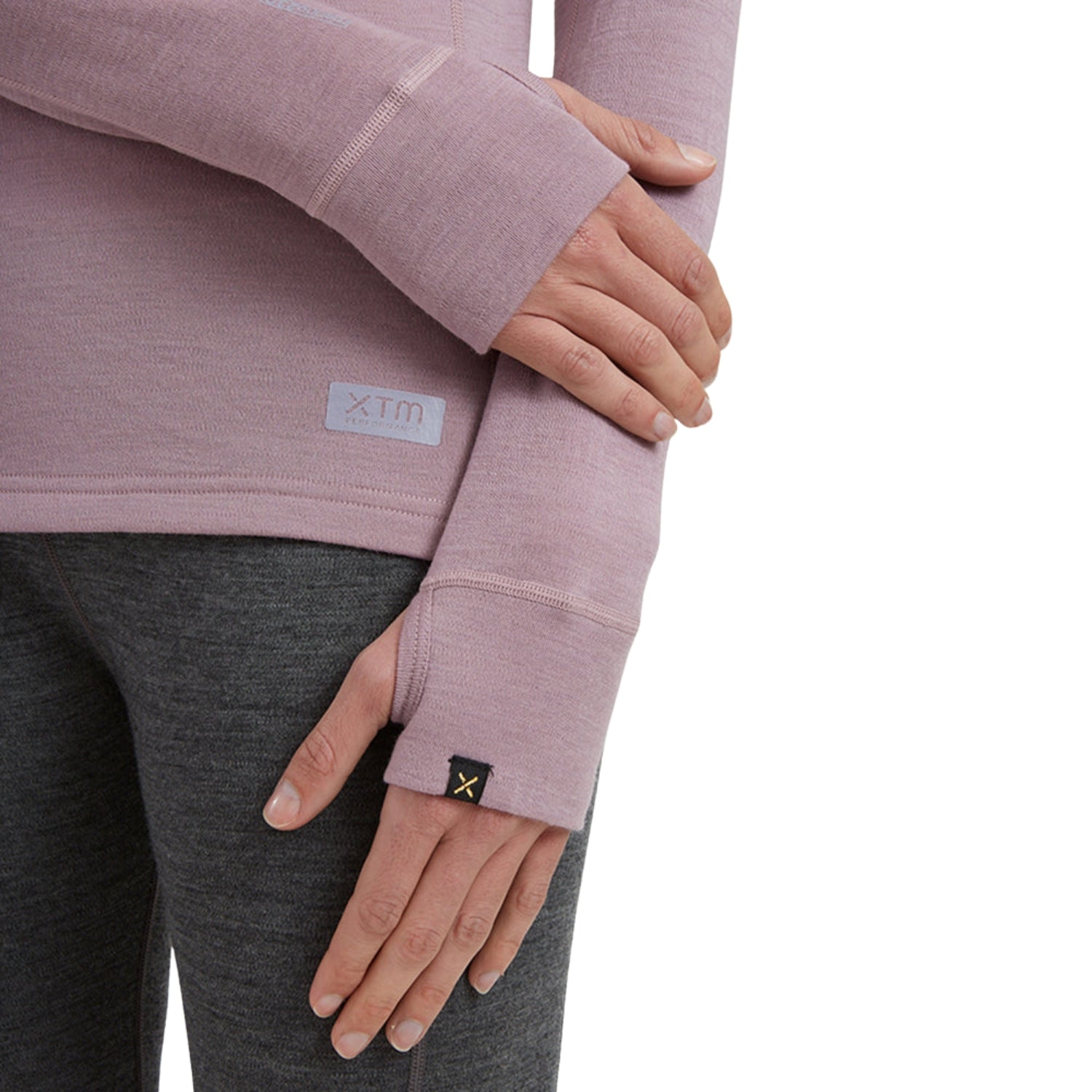XTM Siberia Merino Wool Plus Size Thermal Top Dusty Pink Size 18