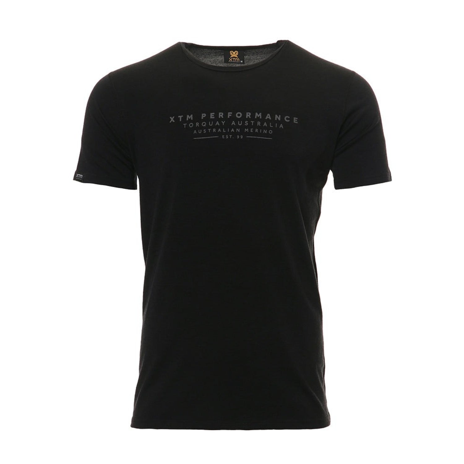 XTM Torquay Merino Wool Unisex T-Shirt Black Size 2XL - 4XL