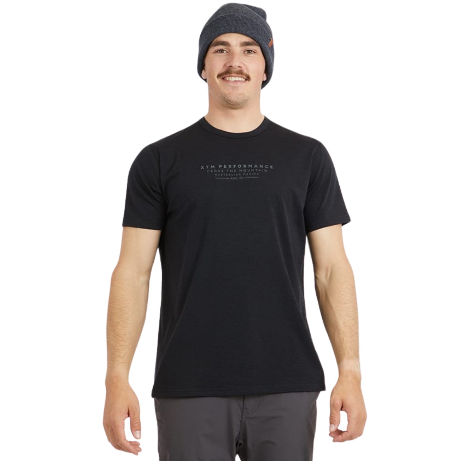 XTM Trail Merino Wool Mens Plus Size T-Shirt Black Sizes 3XL - 7XL