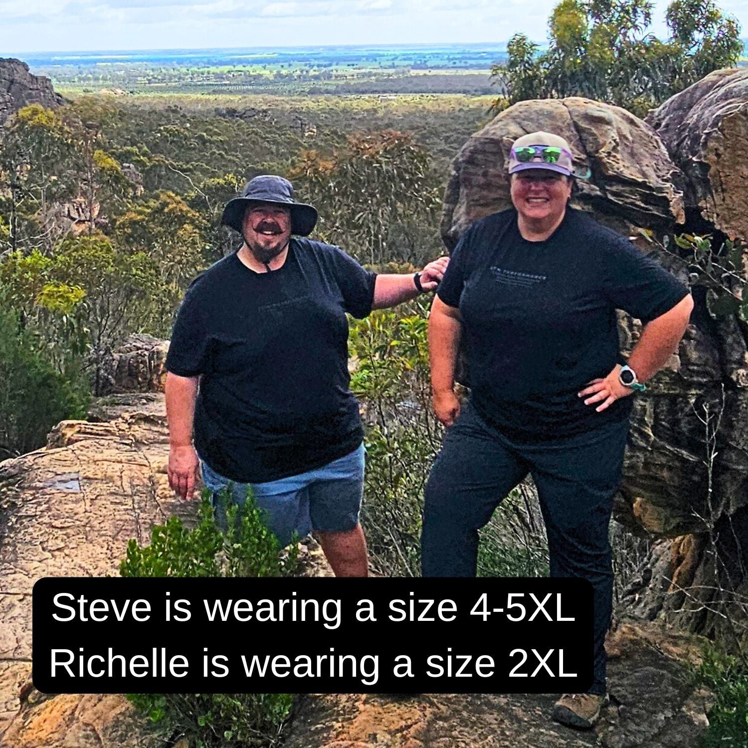 XTM Trail Merino Wool Unisex Plus Size T-Shirt Black Sizes 16 - 7XL