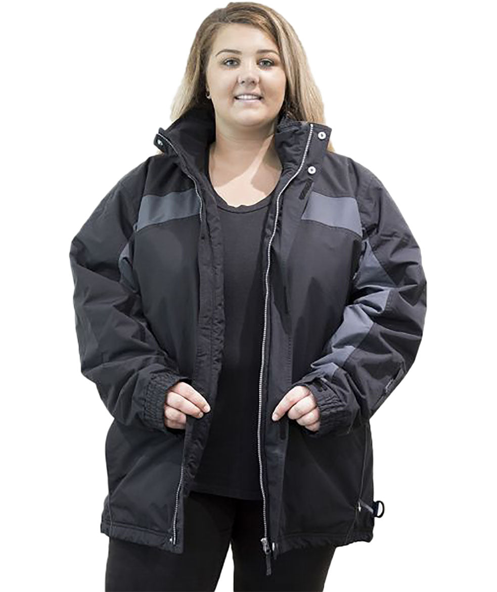 Aggress Treblecone Unisex Plus Size Ski Jacket Black Sizes 7XL & 10XL