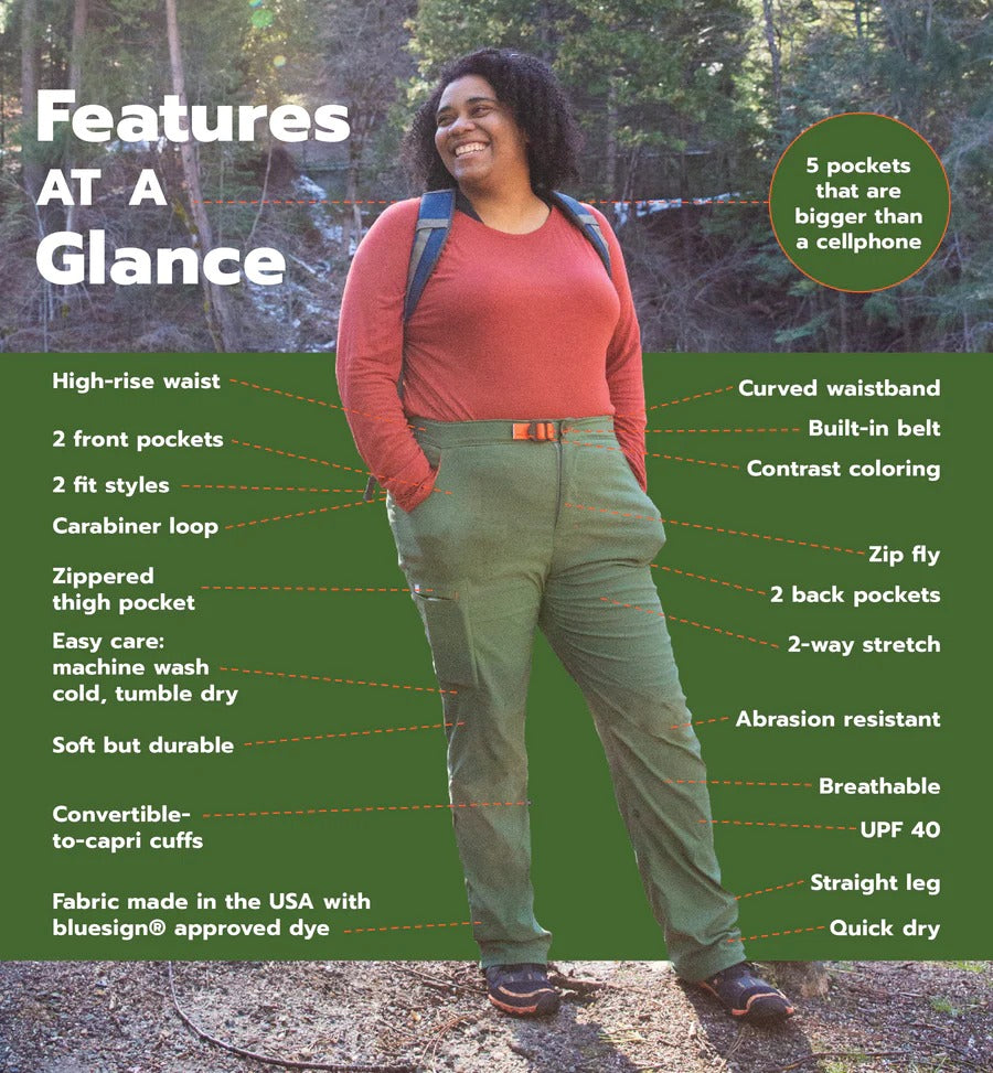 Alpine Parrot Ponderosa Hiking Pants River Fit Sizes US 14-22 Sandstone