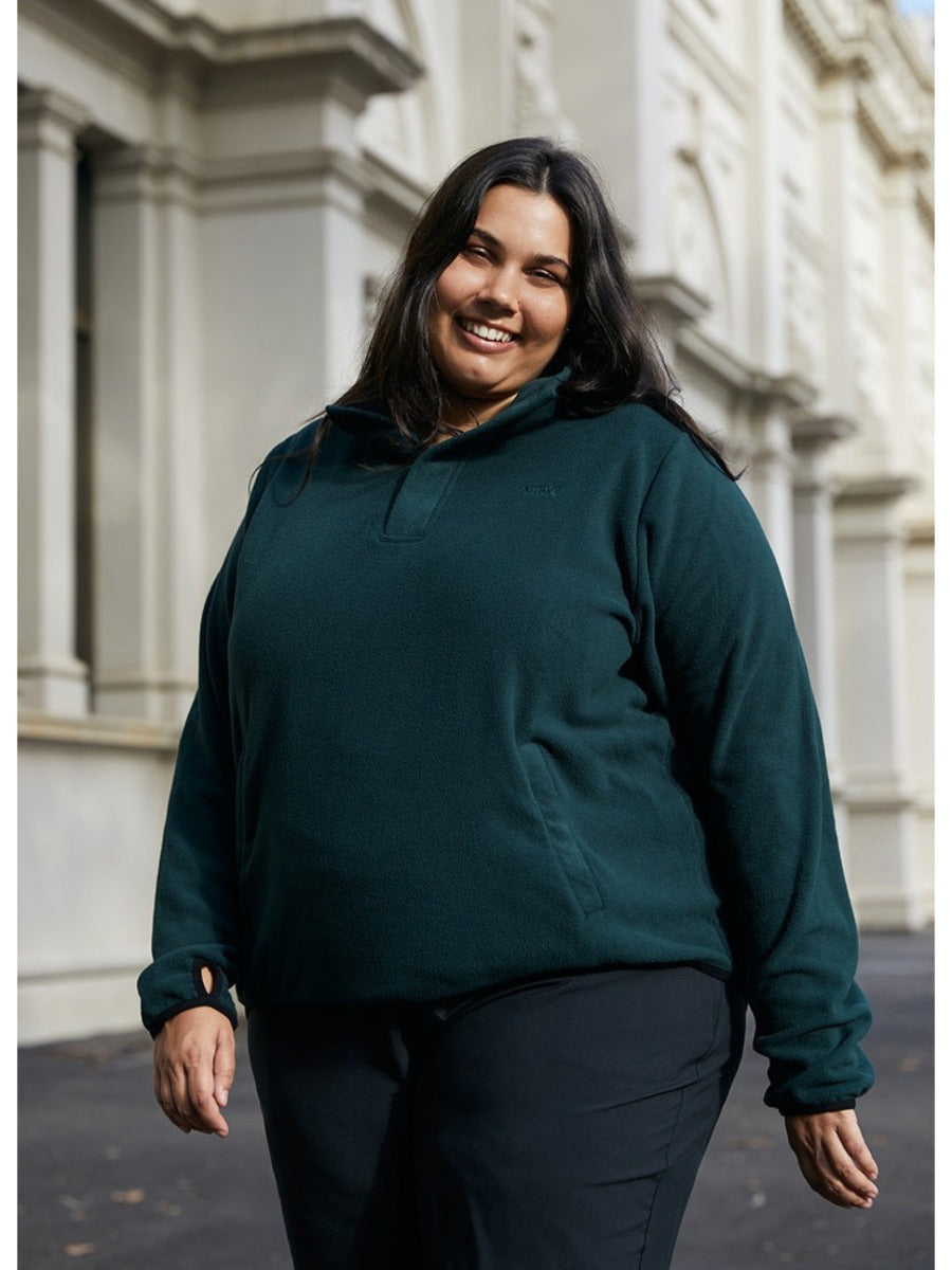 Amble Feathertop Women’s Fleece Green Plus Sizes 2XL - 4XL