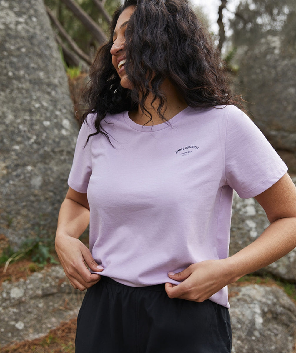 Amble Heritage Womens Plus Size T-Shirt Lilac 3XL - 4XL