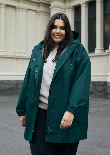 Amble Women s Refuge Plus Size Waterproof Jacket in Eucalyptus XL to 4XL Stylish Rain Protection Plus Outdoor
