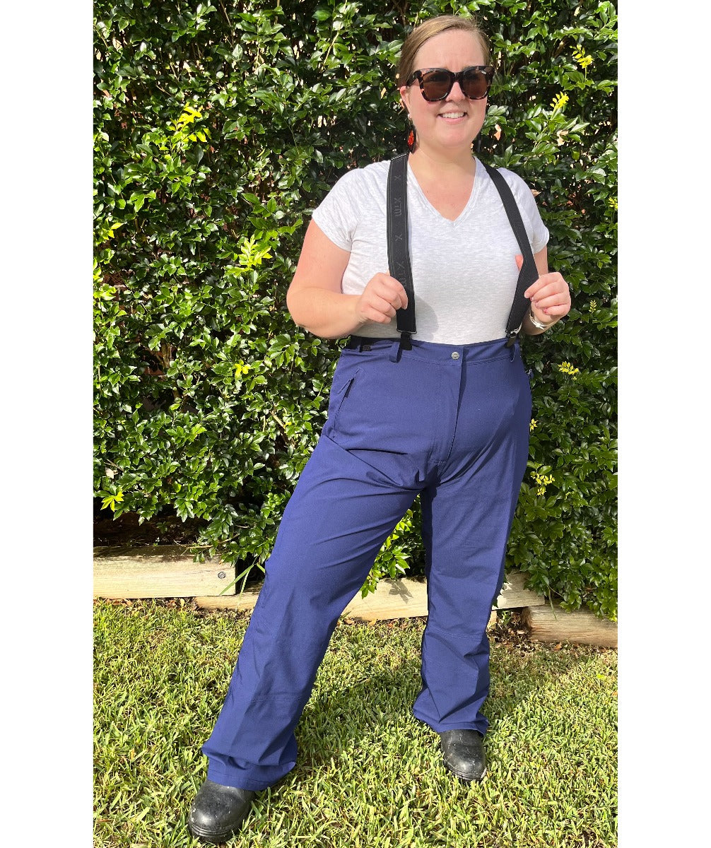 CLEARANCE - Cartel Canuck Stretch Shell Pants Blueberry Navy Size 20
