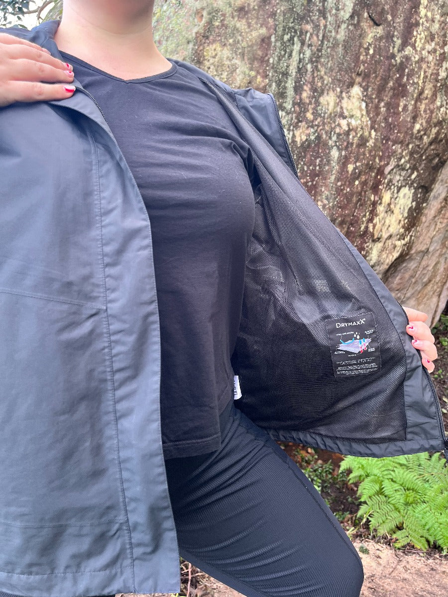 CLEARANCE - Halti Fort Shell Womens Plus Size Rain Jacket Black Size 20
