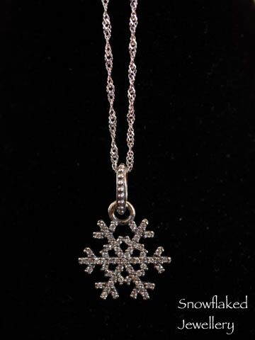 Mary Snowflake Sterling Silver Charm Necklace Womens Jewellery