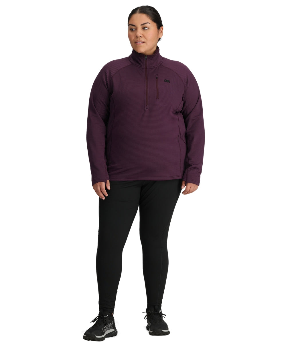Outdoor Research Vigor Women’s Plus Size Half Zip Grid Fleece Amethyst Sizes 1X-4X
