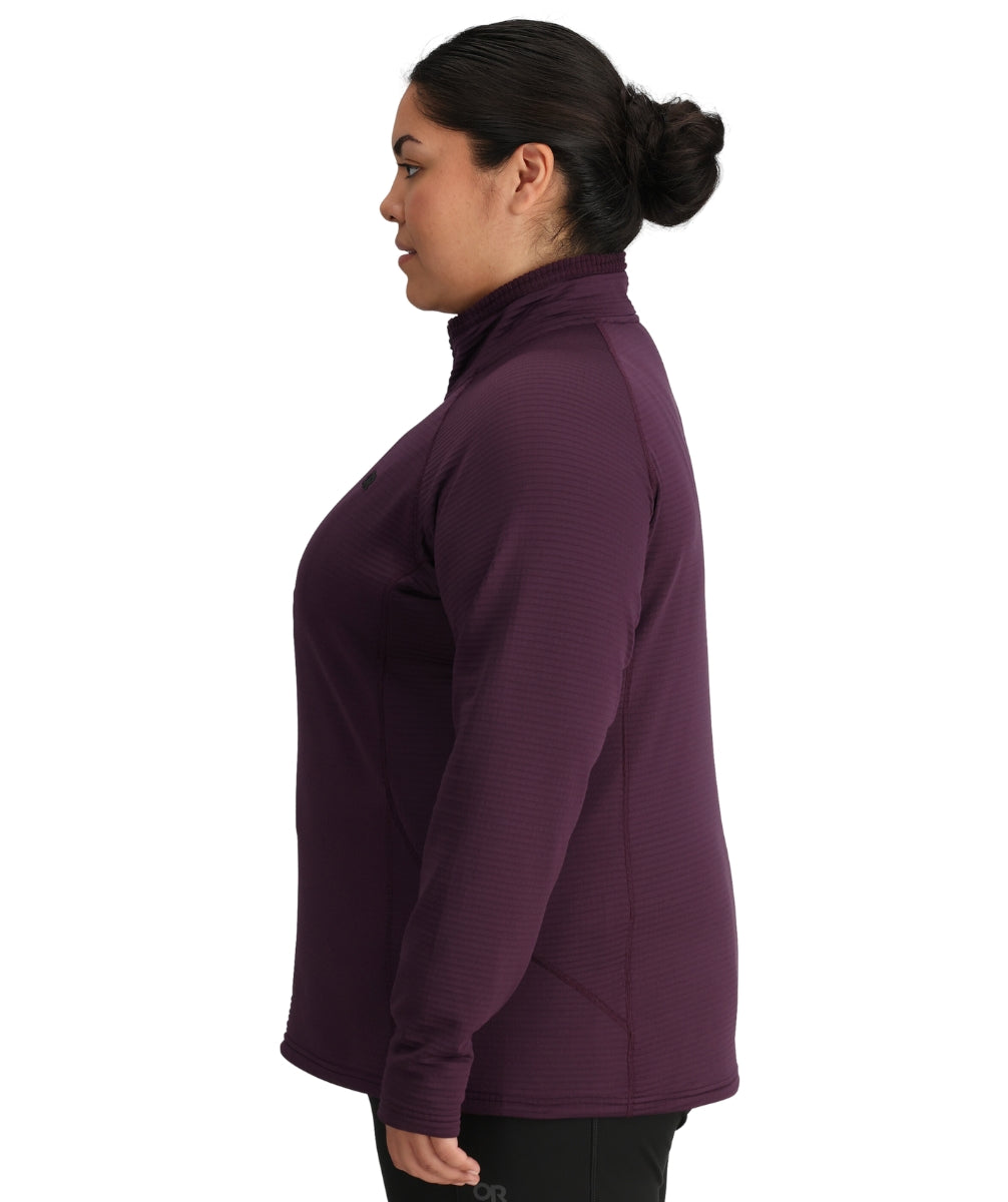 Outdoor Research Vigor Women’s Plus Size Half Zip Grid Fleece Amethyst Sizes 1X-4X