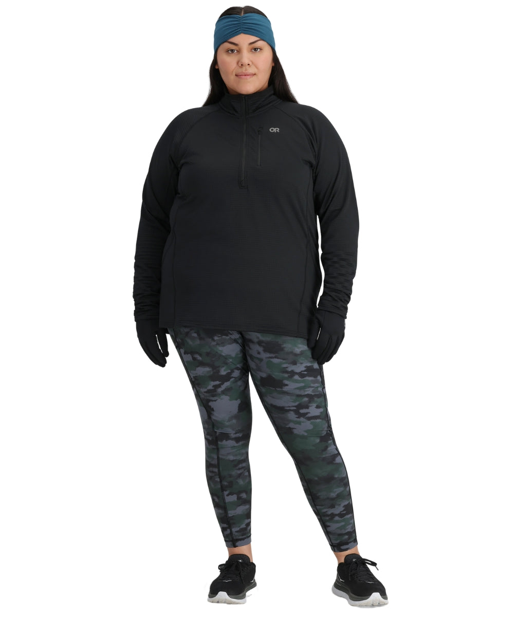 Outdoor Research Vigor Half Zip Women’s Plus Size Skivvy Black USA sizes 1X-4X