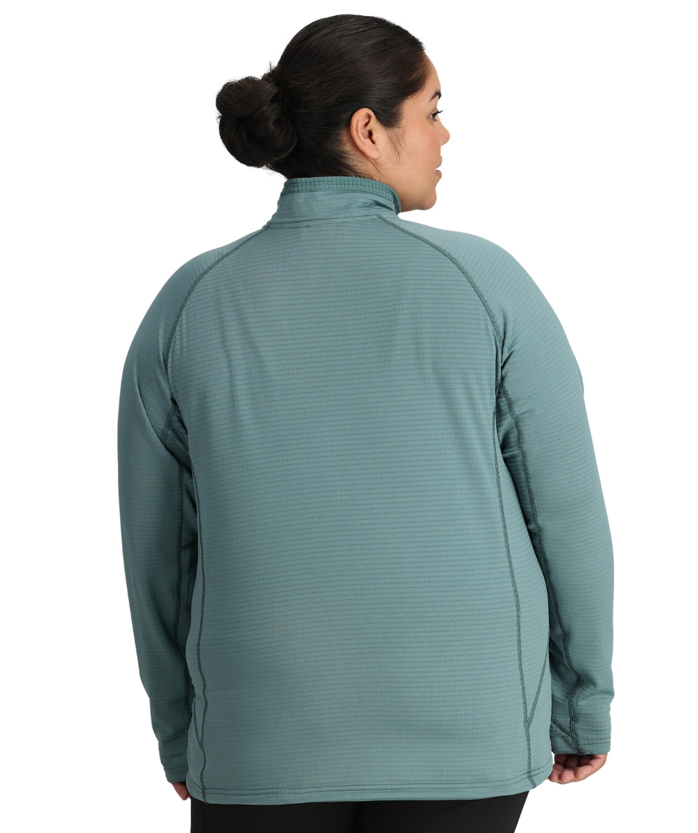 Outdoor Research Vigor Women’s Plus Size Half Zip Grid Fleece Neptune Size 4X