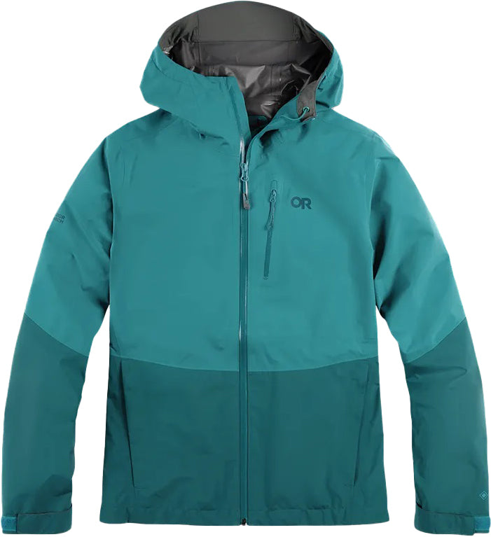 Outdoor Research Women’s Aspire II Goretex Rain Shell Jacket Deep Lake Teal size 1X