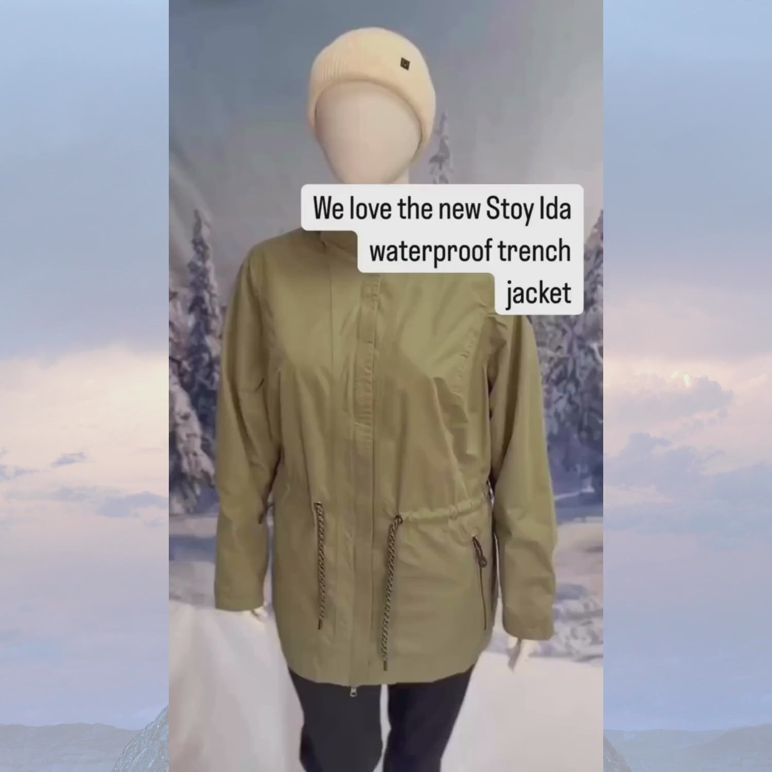 Stoy Ida Womens Plus Size Waterproof Shell Jacket Video
