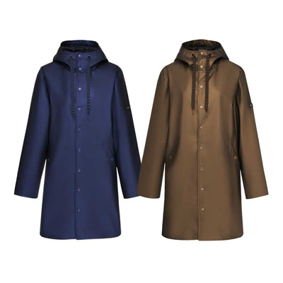 A Product Video for Moke Charlie Womens Rain Coat Metallic Blue Plus Sizes 2XL-4XL