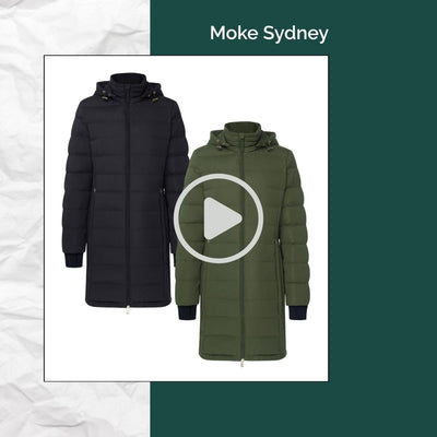 Moke Sydney Womens 90_10 Packable Down Coat Black Plus Sizes 3XL - 4XL Short Video