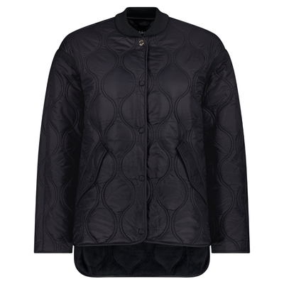 Moke Talei Womens Quilt Bomber Black Video