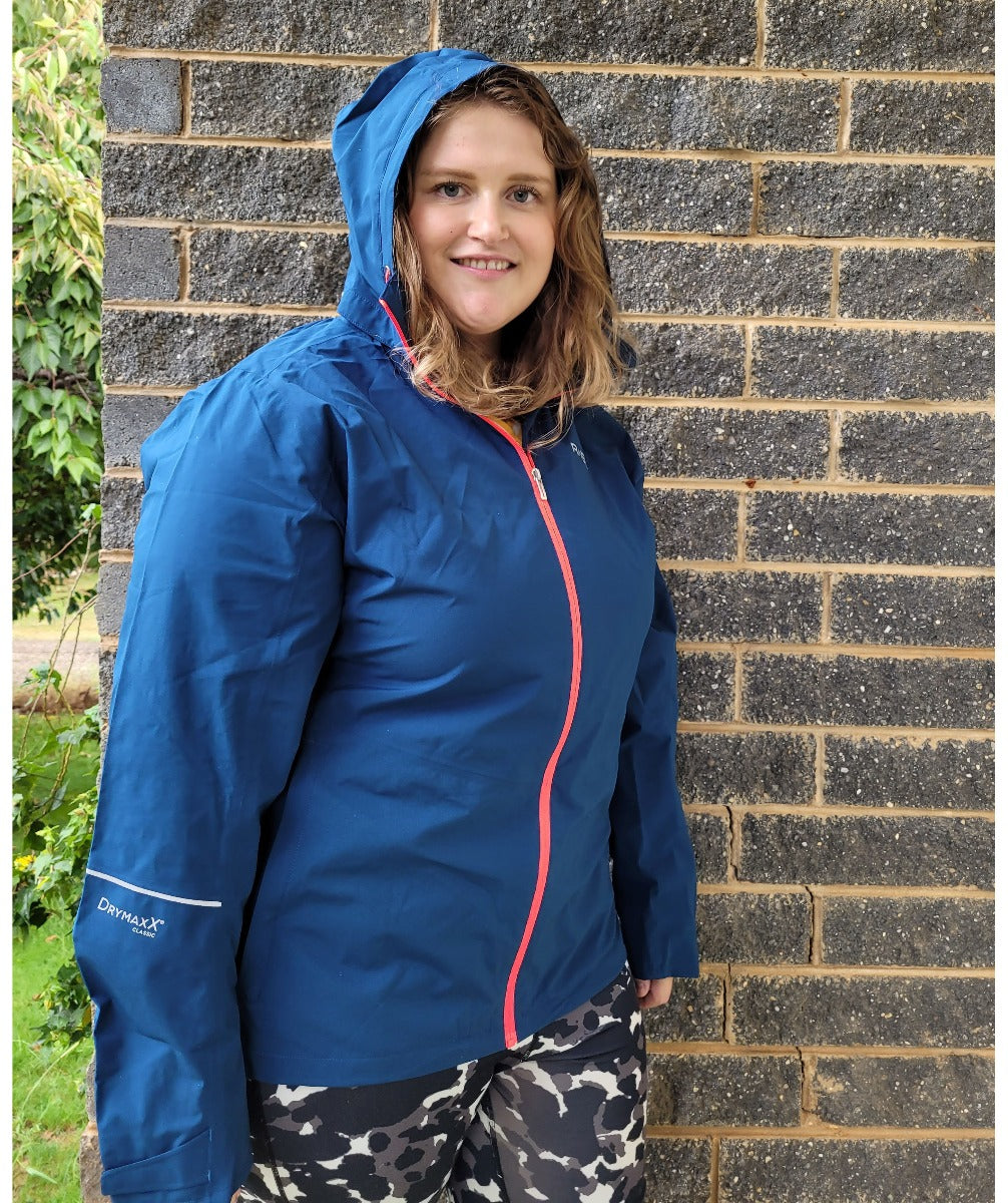 Raiski Maaren Womens Plus Size Rain Shell Jacket Titan Blue sizes 18-28