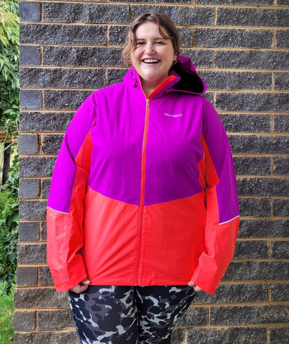CLEARANCE - Raiski Maaren Womens Plus Size Rain Jacket Crocus Purple sizes 22-24