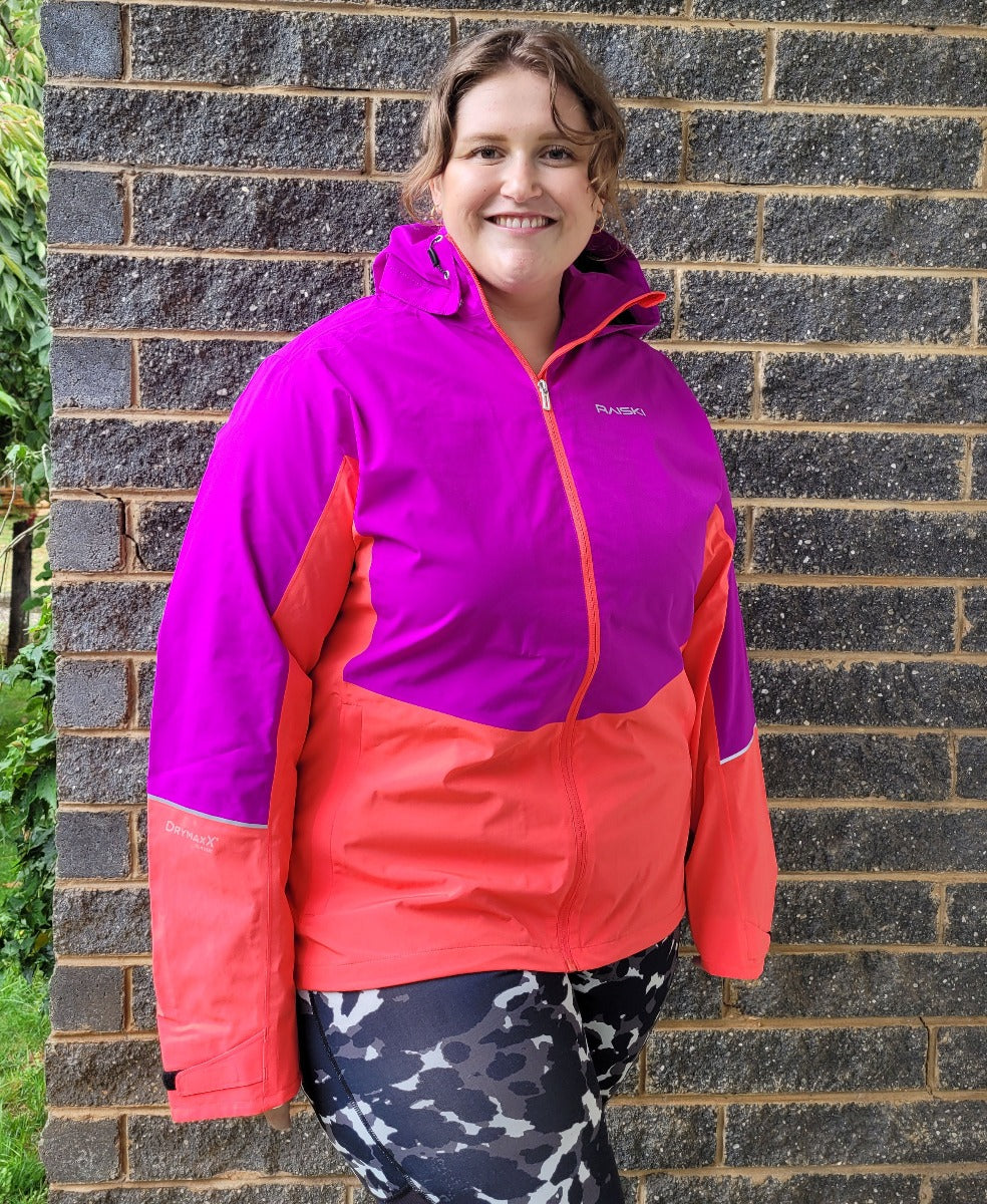 CLEARANCE - Raiski Maaren Womens Plus Size Rain Jacket Crocus Purple sizes 22-24