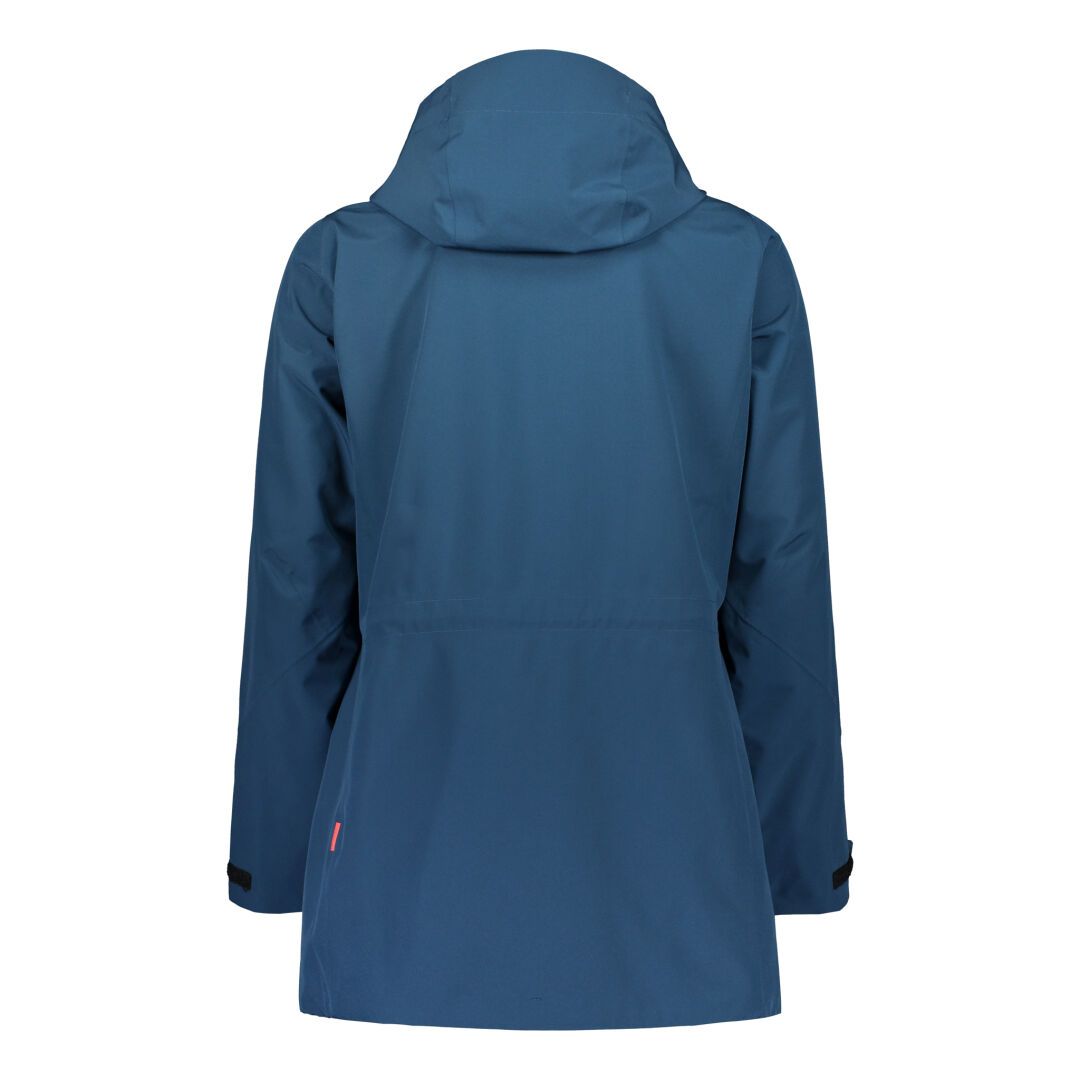 Raiski Magde Long Womens Plus Size Rain Shell Jacket Blue Size 18-20