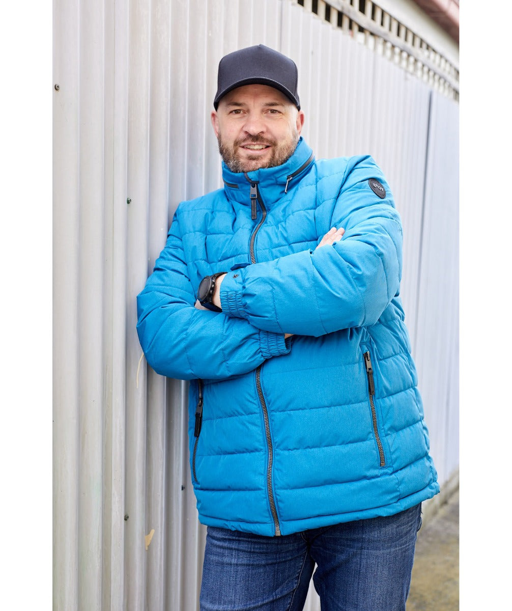 CLEARANCE - Stoy Friedrich Mens Plus Size Puffer Jacket Blue Sizes 2XL