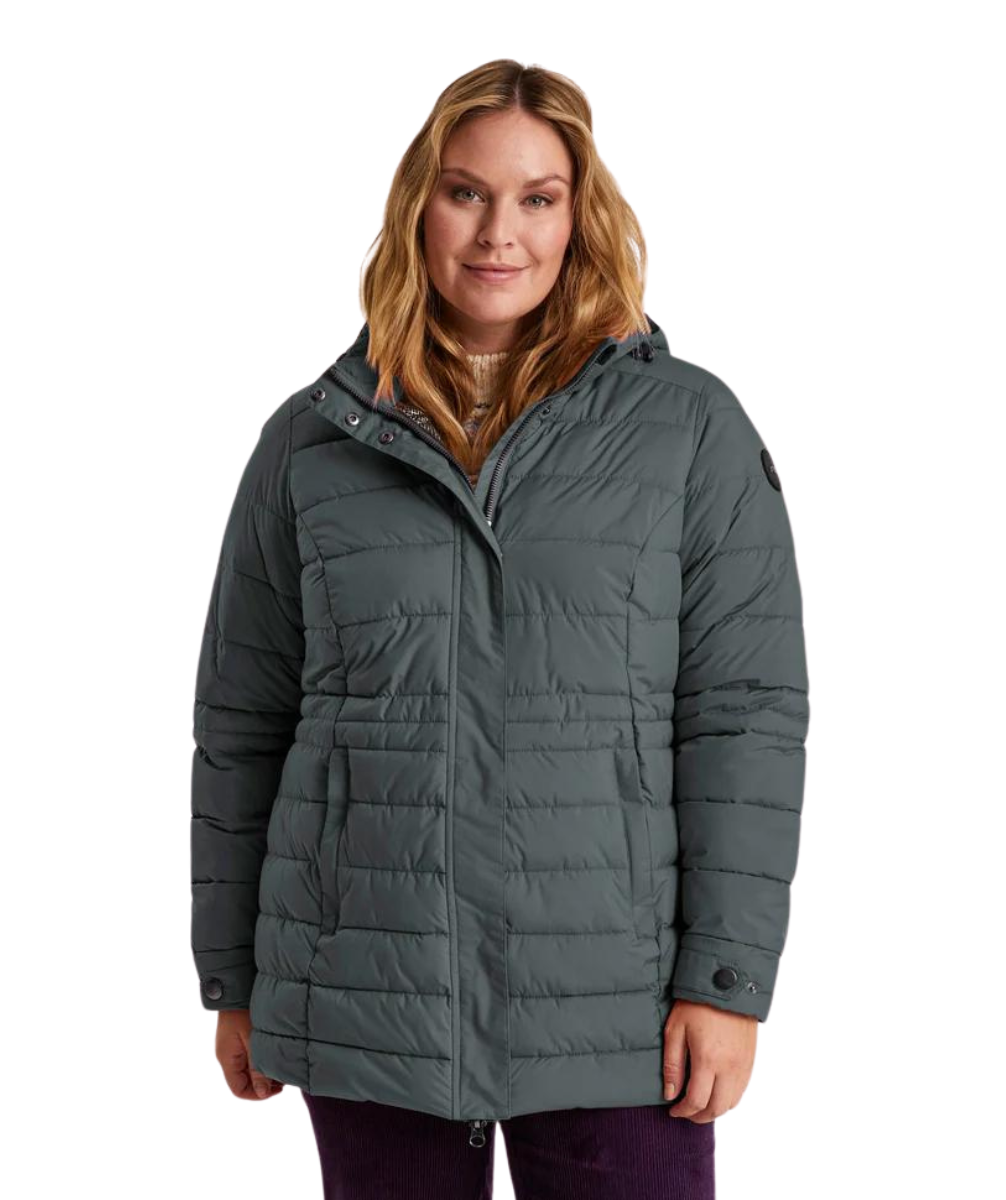 STOY Lina Women’s Puffer Plus Size Jacket Dark Green Blue Sizes 20-22