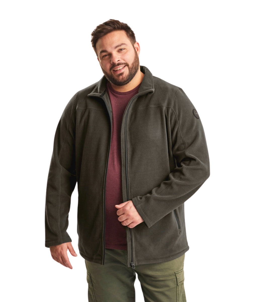 Stoy Earle Mens Plus Size Zip Fleece Jacket Green Anthracite Size 4XL