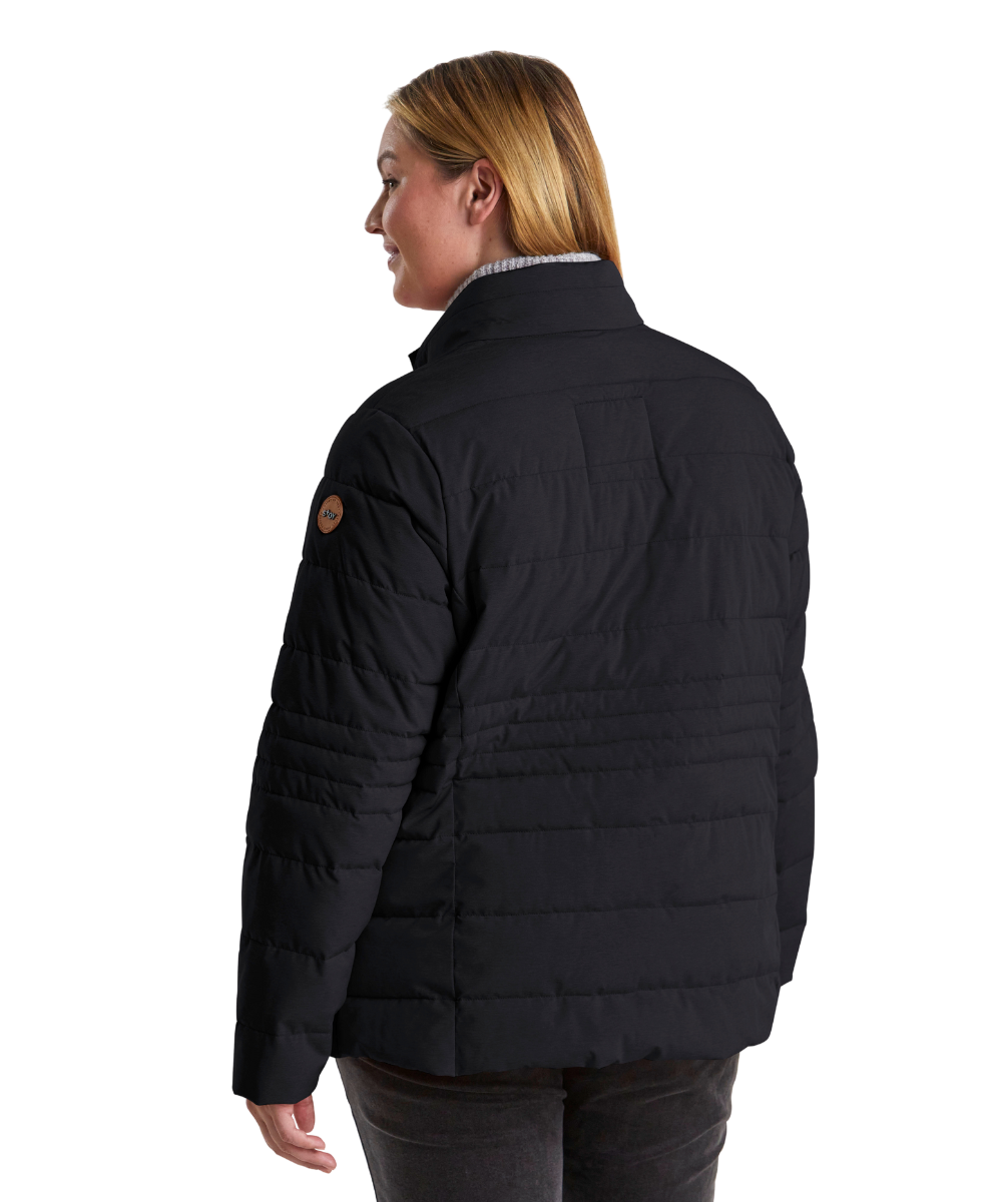 STOY Mia Women’s Plus Size Puffer Jacket Black Blue Size 20