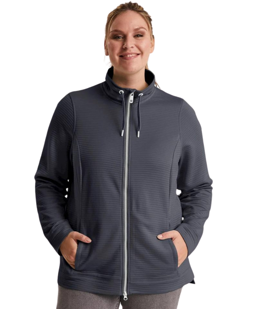 STOY Powerstretch Women’s Plus Size Zip Jacket Dark Navy Sizes 20-32