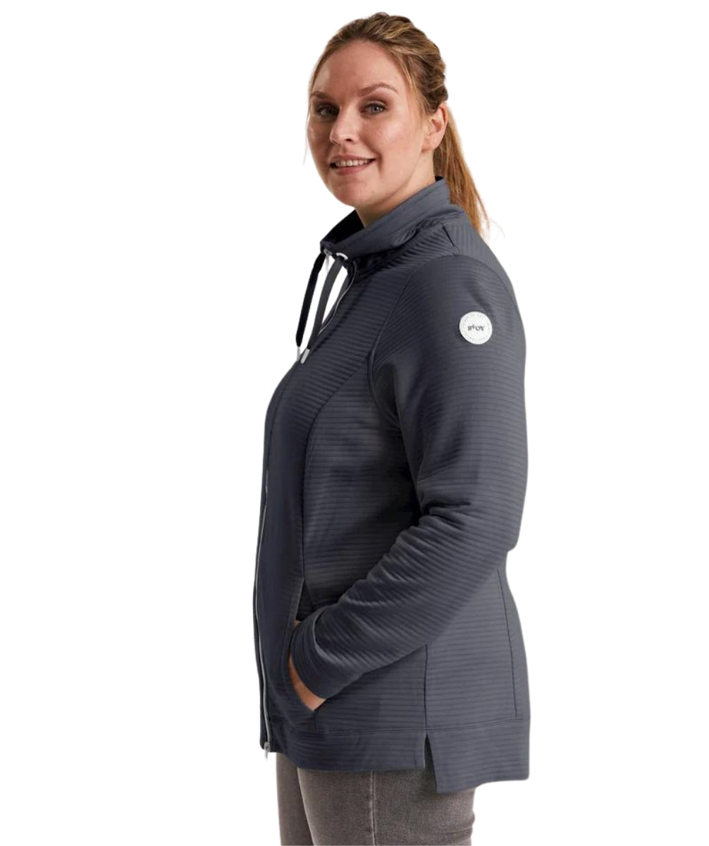 STOY Powerstretch Women’s Plus Size Zip Jacket Dark Navy Sizes 20-32